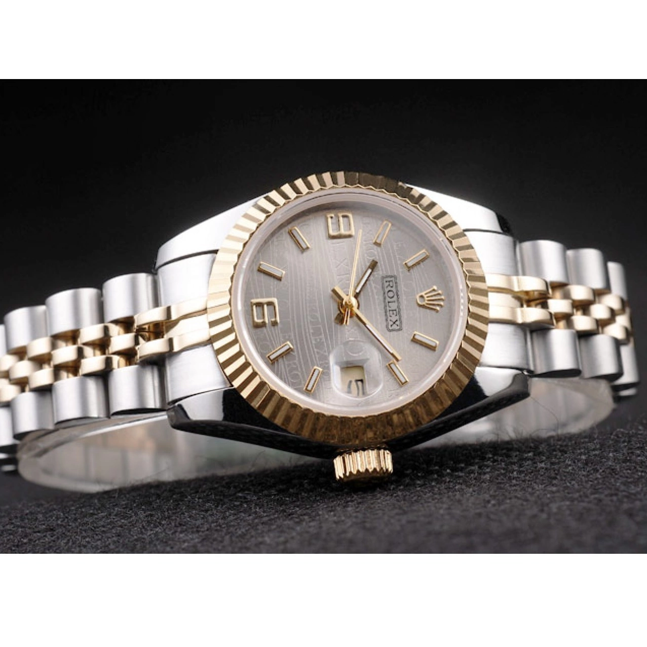 Aaa replica Tone 98078 Rolex Plated Steel Yellow Datejust Stainless Gold Two 0729